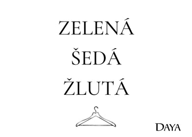 Zelená, šedá a žlutá