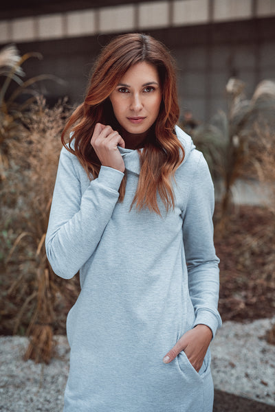Dlouhá mikina šedá